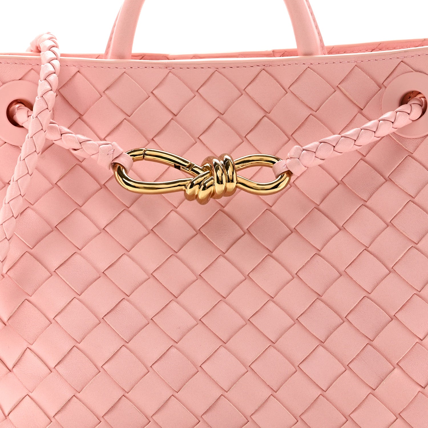 Bottega Veneta Nappa Intrecciato Small Andiamo Shoulder Bag Blush 7 of 10