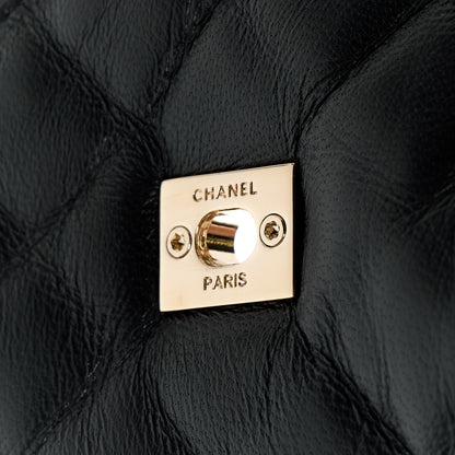 Chanel Lambskin Quilted CC Turnlock Loafers 38.5 Black 8 of 10
