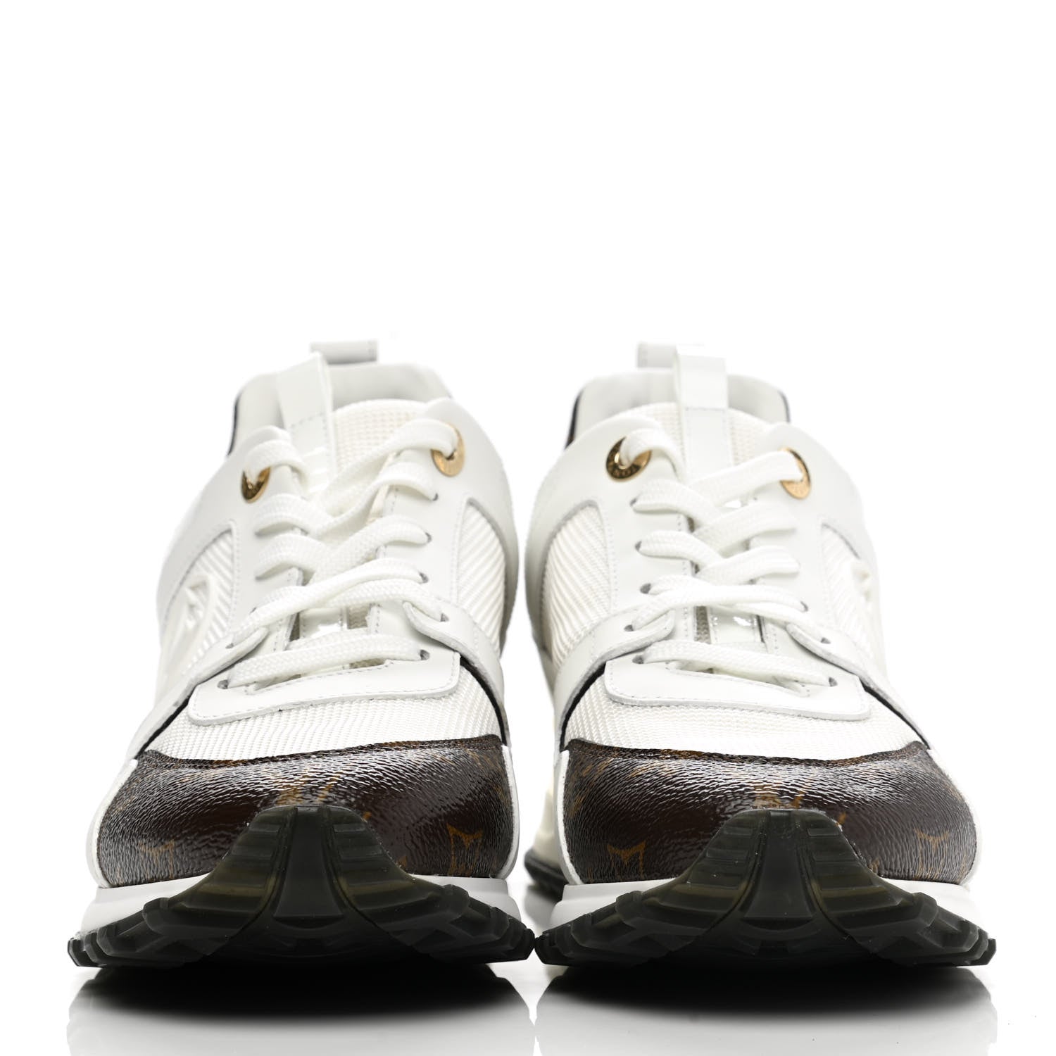 Louis Vuitton Calfskin Monogram Run Away Sneakers 39.5 White 2 of 9