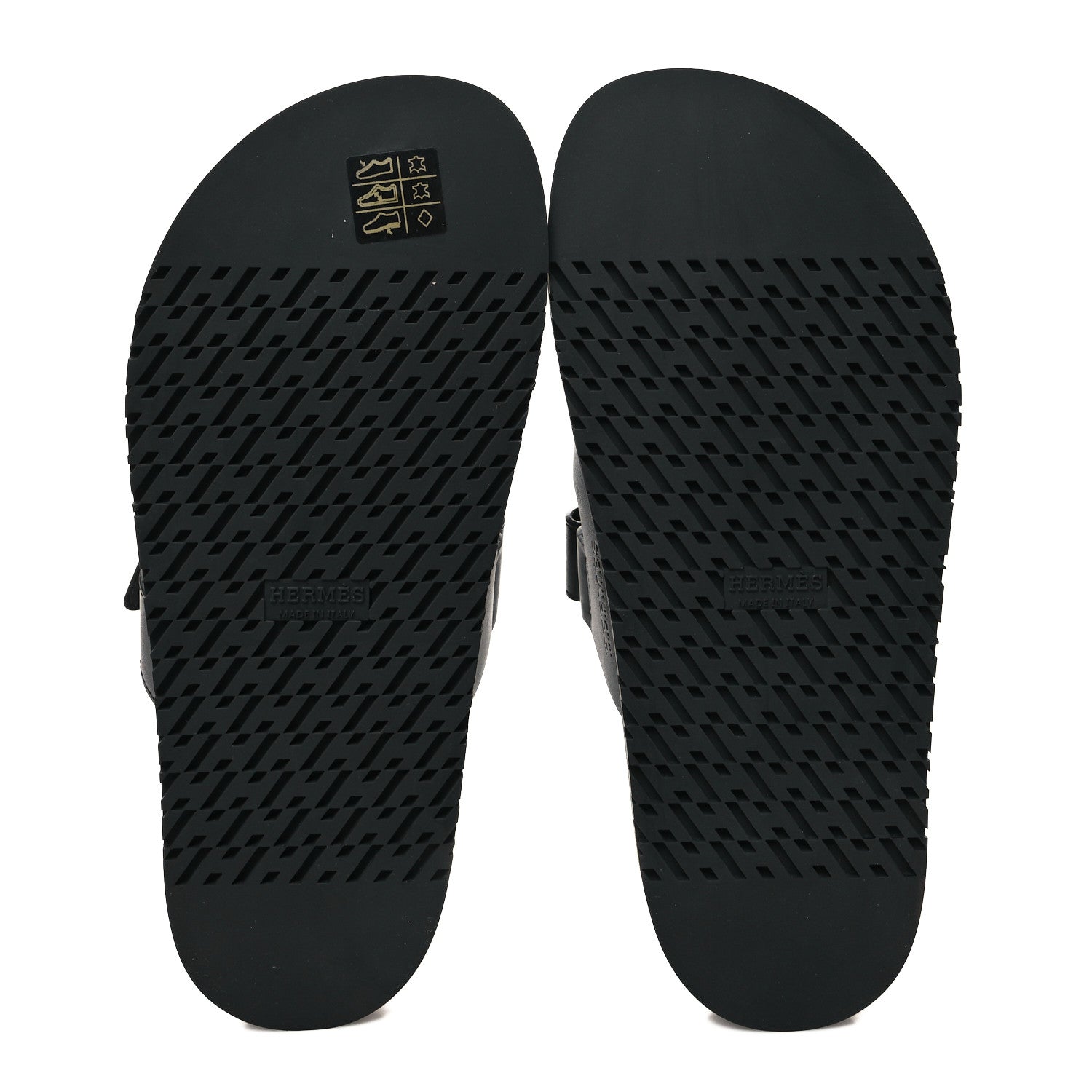 Hermes Calfskin Womens Chypre Sandals 38 Black 5 of 9
