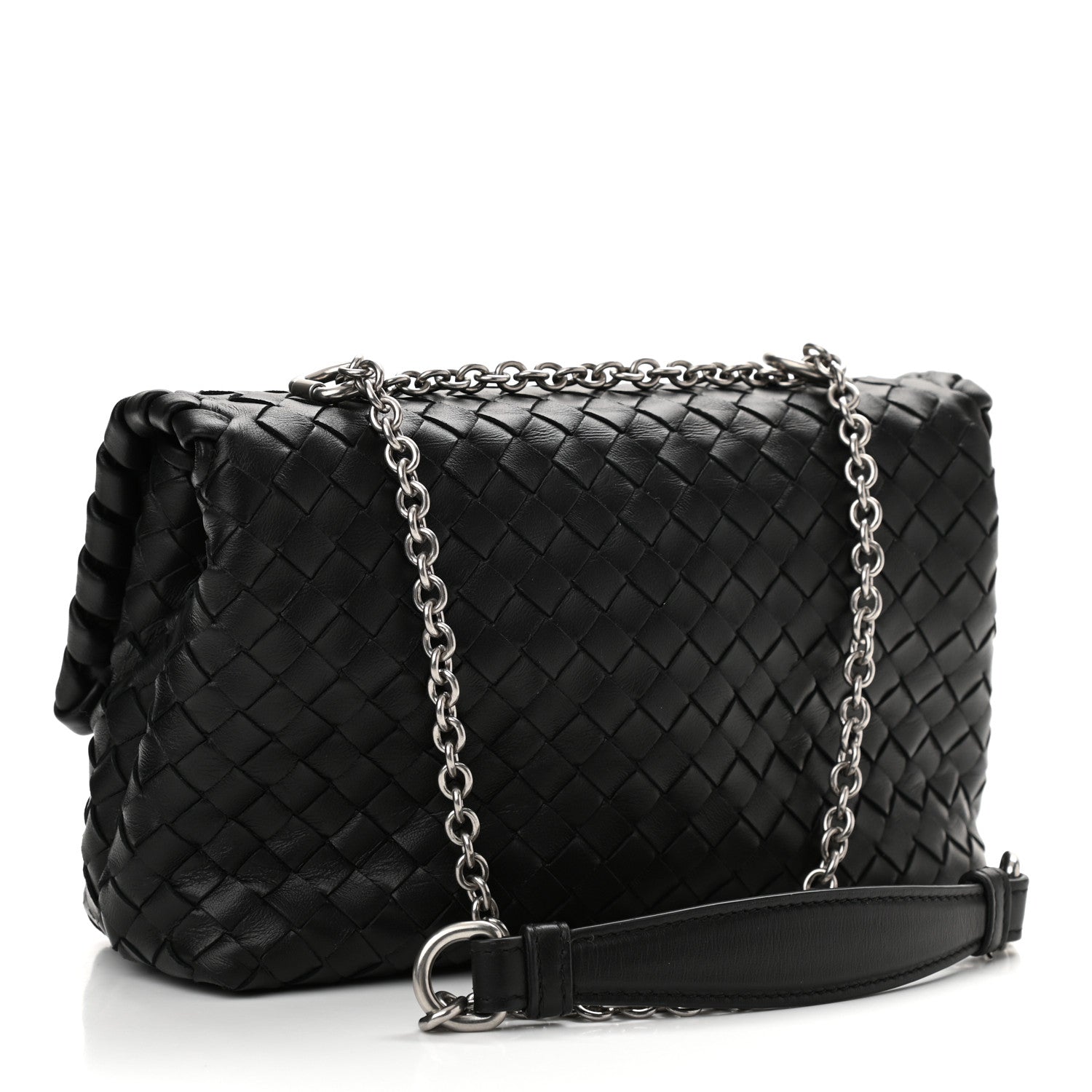 Bottega Veneta Nappa Intrecciato Baby Olimpia Shoulder Bag Black 3 of 12