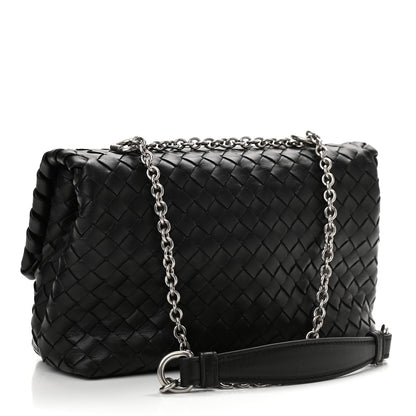 Bottega Veneta Nappa Intrecciato Baby Olimpia Shoulder Bag Black 3 of 12