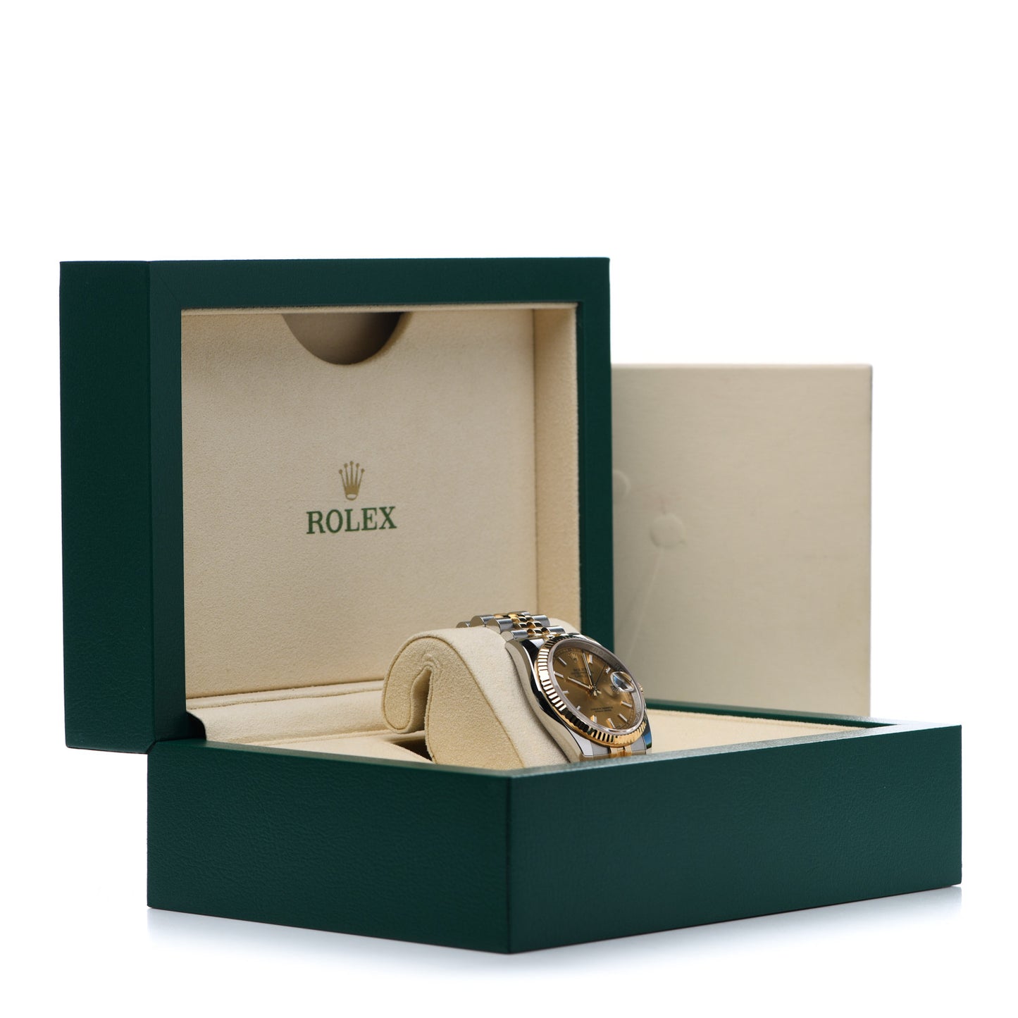 Stainless Steel 18K Yellow Gold 36mm Oyster Perpetual Datejust Watch Champagne 116233