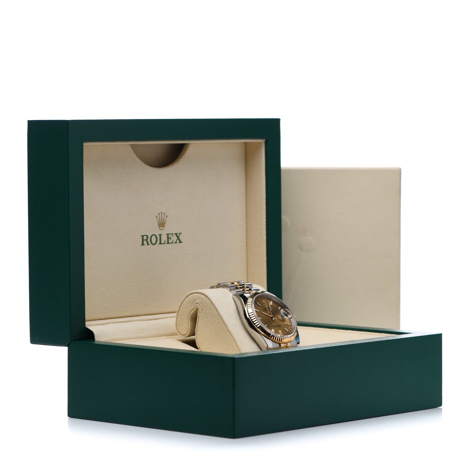 Rolex Stainless Steel 18K Yellow Gold 36mm Oyster Perpetual Datejust Watch Champagne 116233 5 of 5