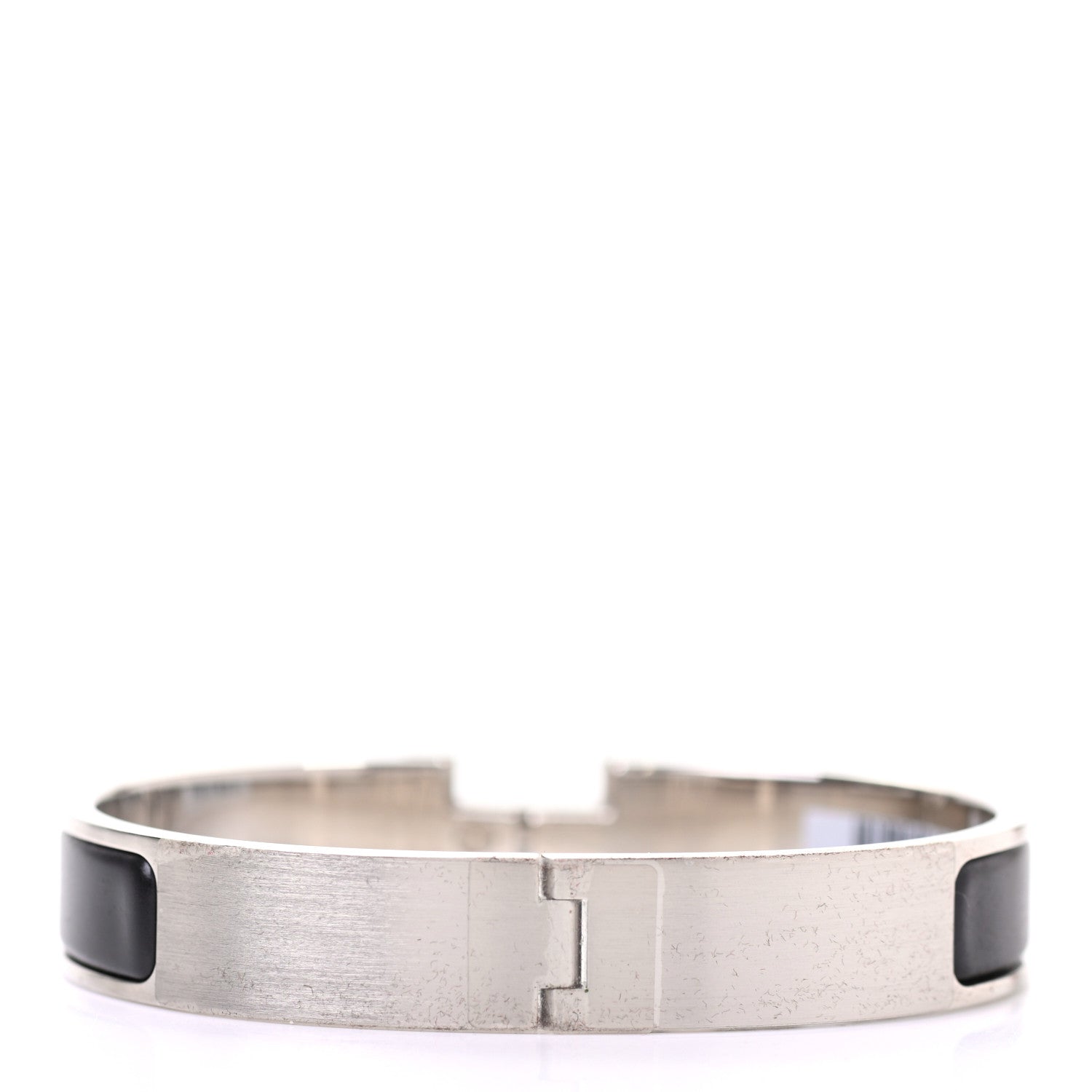 Hermes Matte Enamel Narrow Clic Clac HH Bracelet GM Black 3 of 4