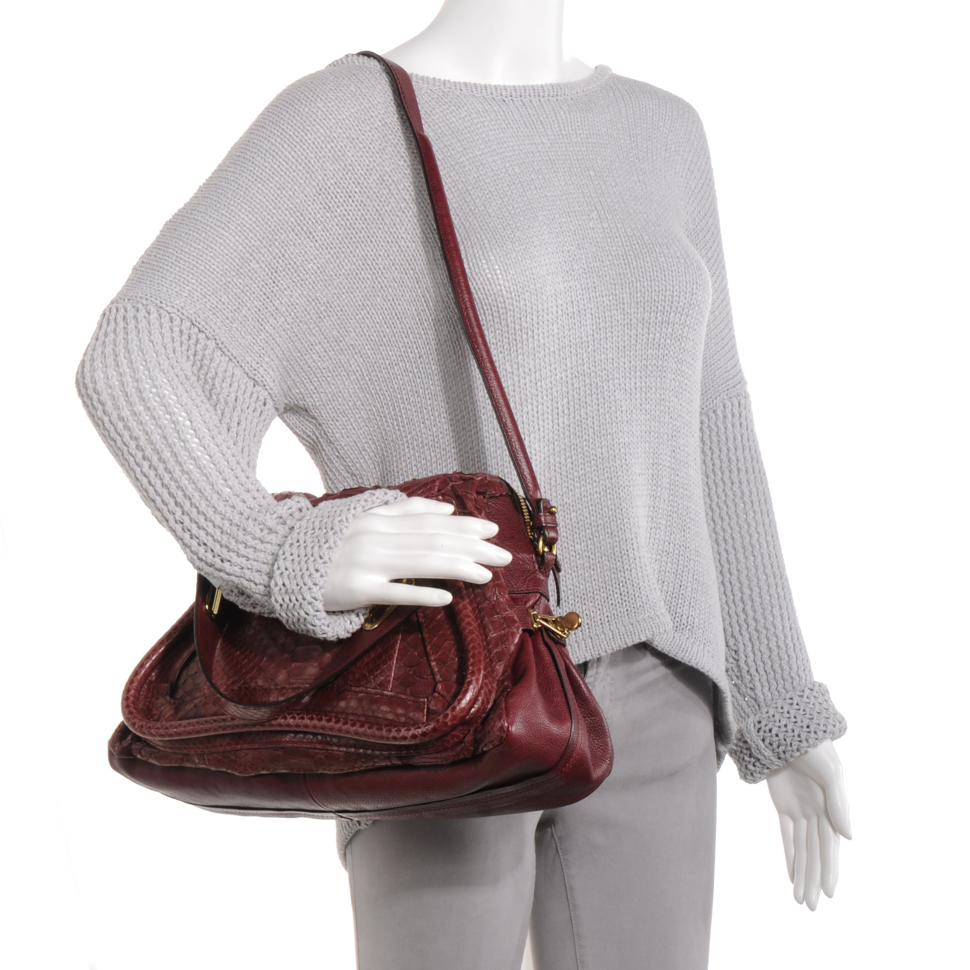 Chloe Python Medium Paraty Plum Purple 2 of 9