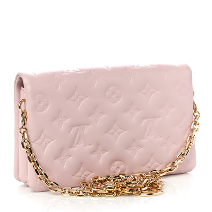 Louis Vuitton Lambskin Embossed Monogram Pochette Coussin Rose 3 of 10