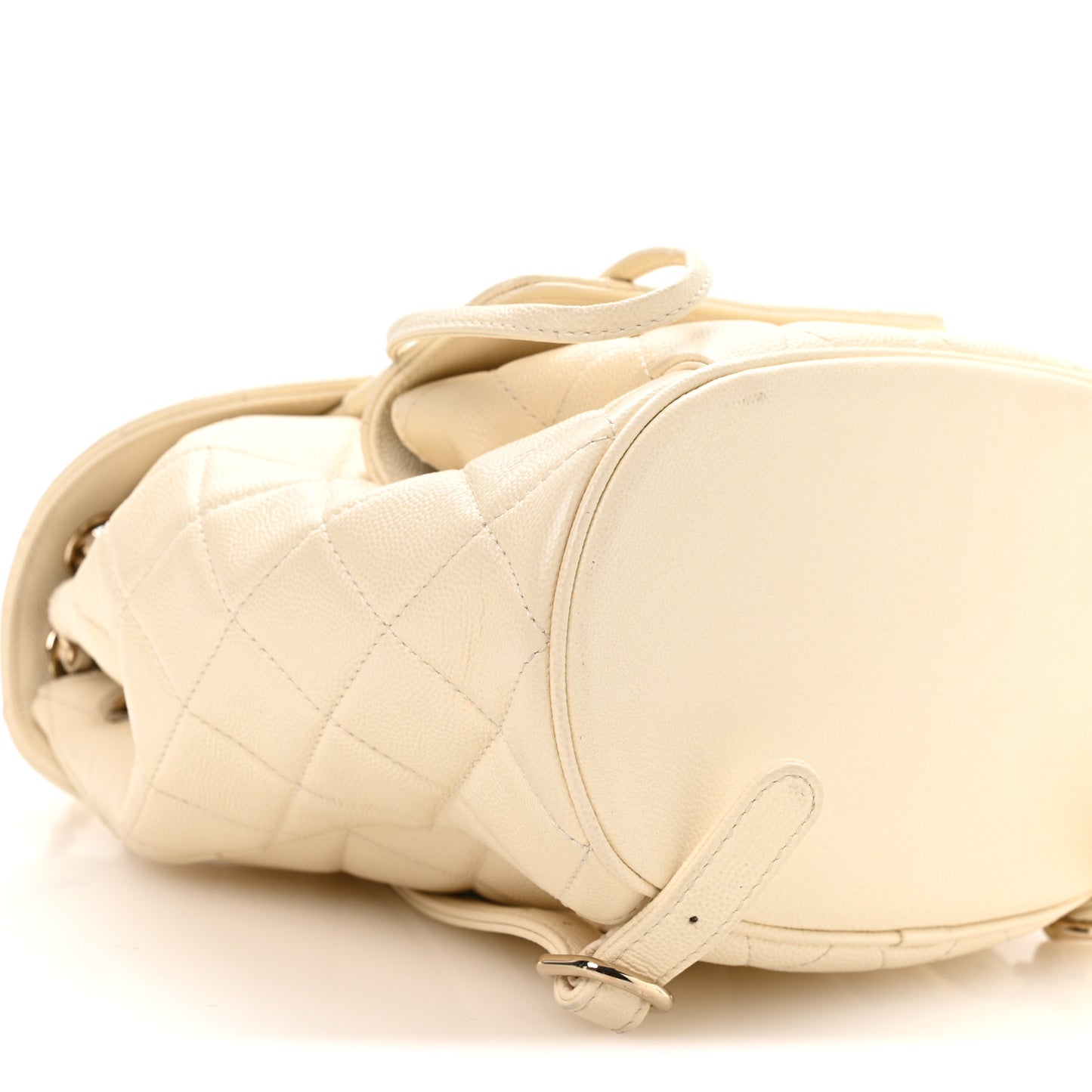 Caviar Quilted Backpack Bag White
