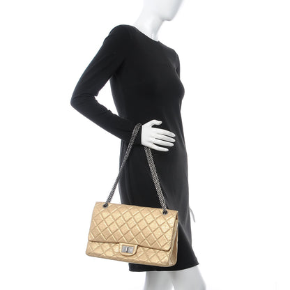 Chanel Aged Calfskin Quilted 2.55 Reissue 227 Flap Gold 2 of 10