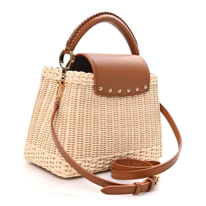 Louis Vuitton Rattan Calfskin Capucines BB Tan 3 of 10