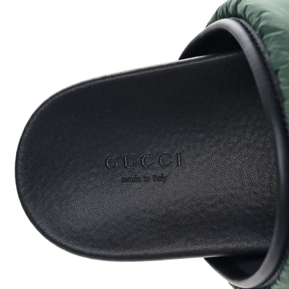 Gucci Nylon Web Womens Slide Sandals 39 Black Green Red 7 of 9