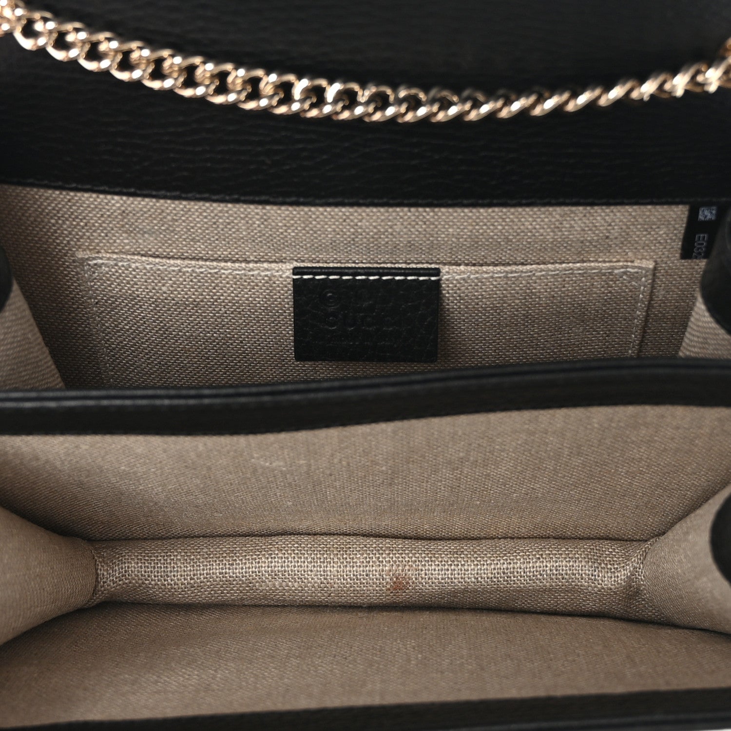 Gucci Dollar Calfskin Small Interlocking G Shoulder Bag Black 5 of 11