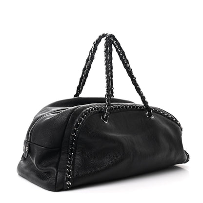 Chanel Goatskin Large Luxe Ligne Bowler Black 3 of 10