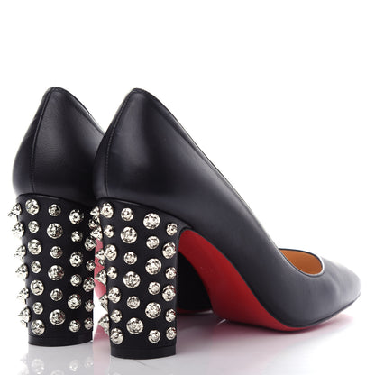Christian Louboutin Nappa Donna Stud Spikes 85 Pumps 37.5 Black 4 of 9