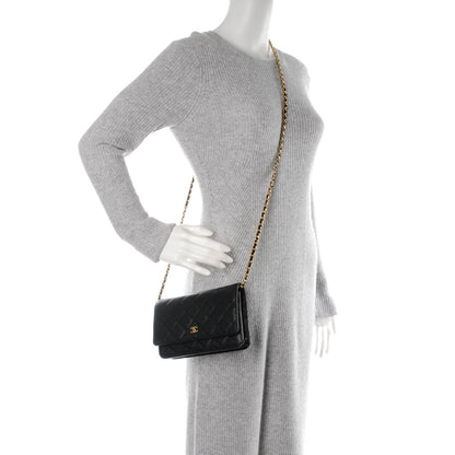 Chanel Caviar Quilted Wallet On Chain WOC Black 2 of 8