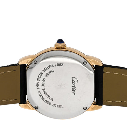 Cartier Stainless Steel 18K Yellow Gold Alligator 29mm Ronde Solo Quartz Watch 4 of 5