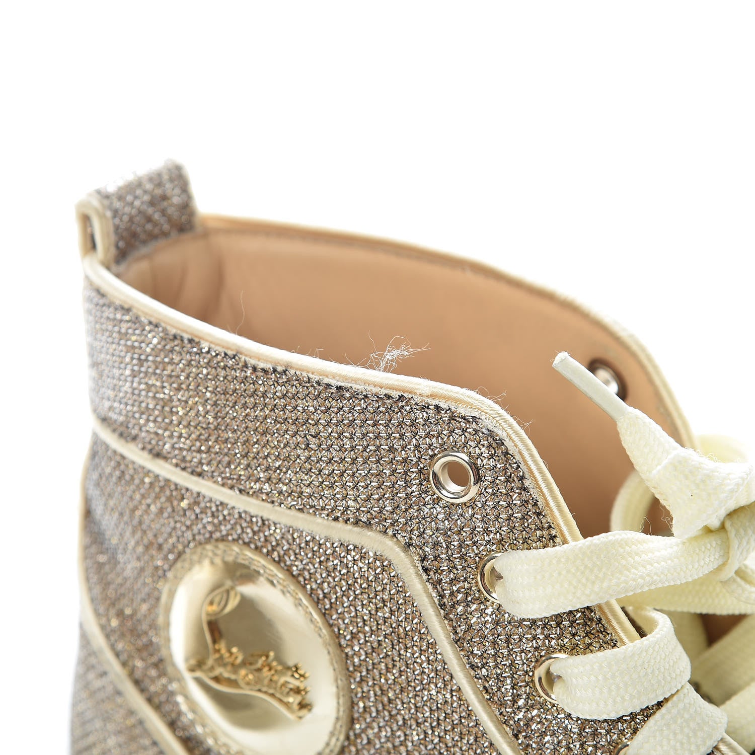 Christian Louboutin Metallic Lurex Womens Bip Bip Orlato Flat Sneakers 40 Gold 17 of 19