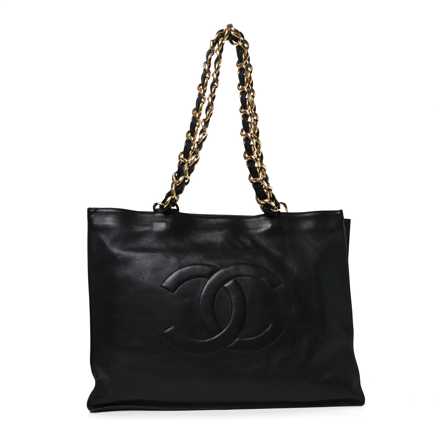 Chanel Lambskin CC Tote Black 1 of 11