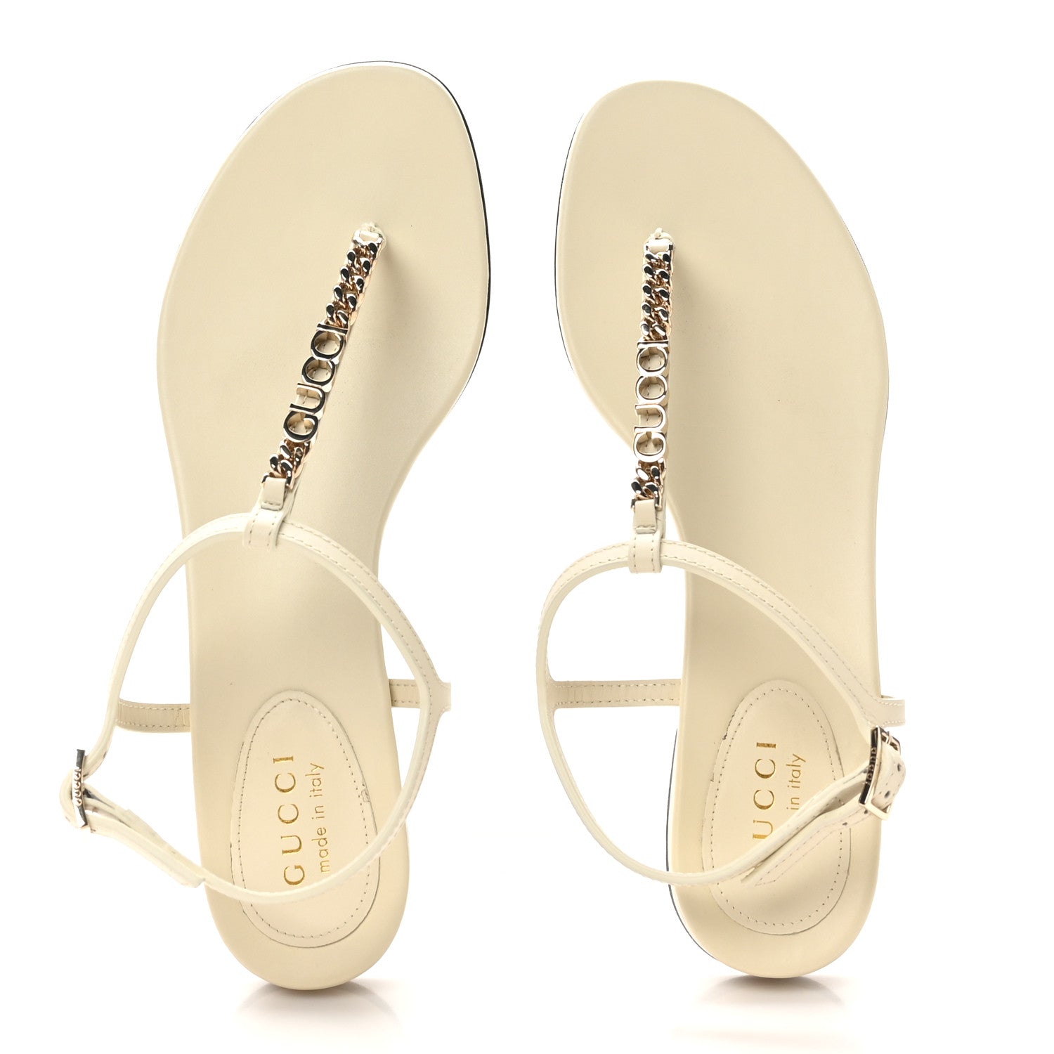Gucci Patent Signoria Thong Sandals 39 Ivory 2 of 8