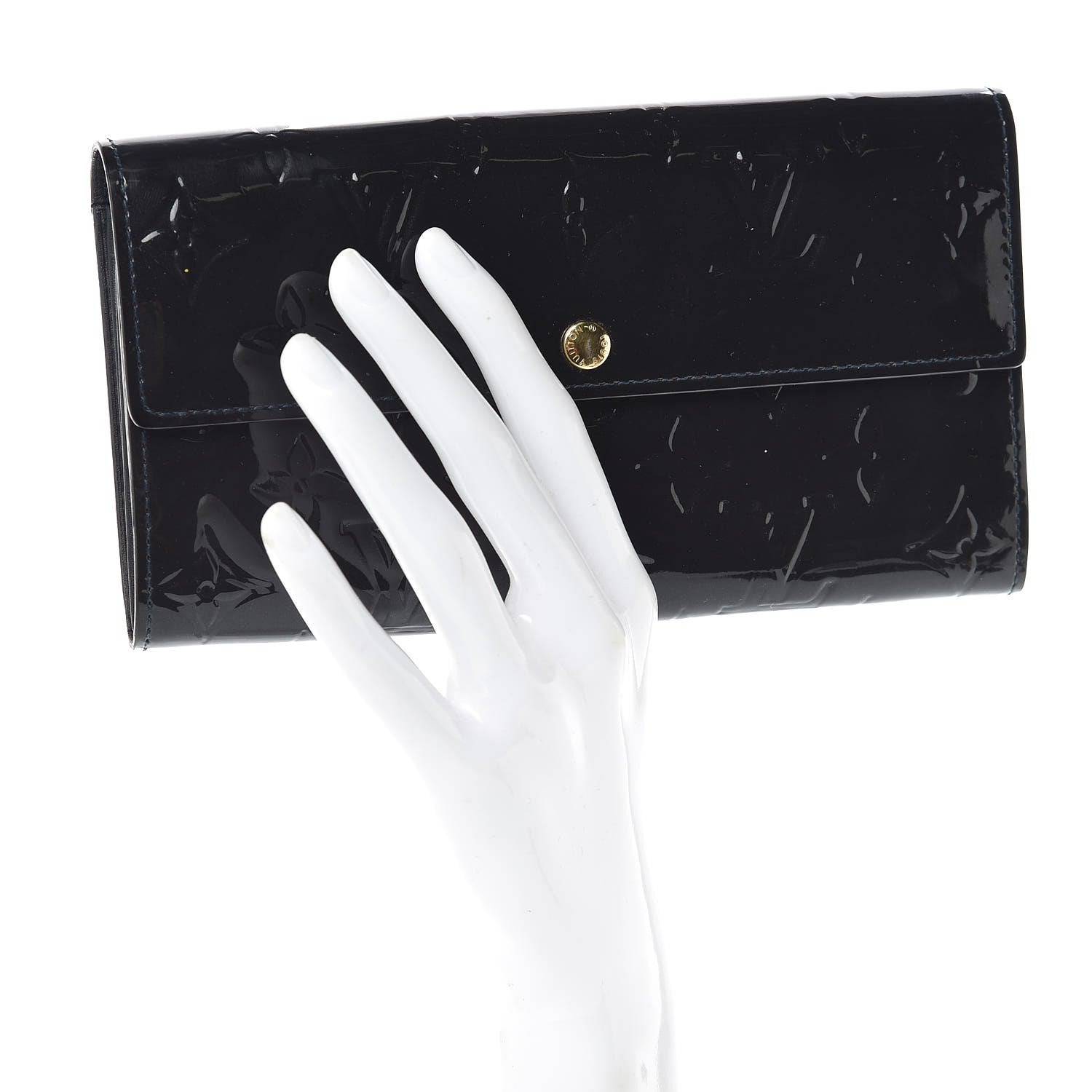 Louis Vuitton Vernis Sarah Wallet Blue Infini 2 of 8