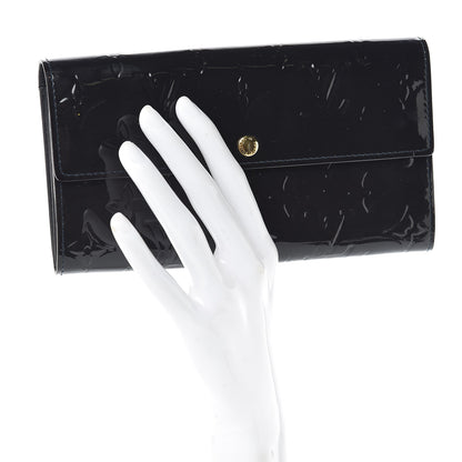 Louis Vuitton Vernis Sarah Wallet Blue Infini 2 of 8