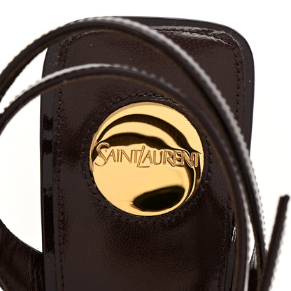 Saint Laurent Patent Calfskin La Scandale 110 Sandals 39 Marron Glace 8 of 10
