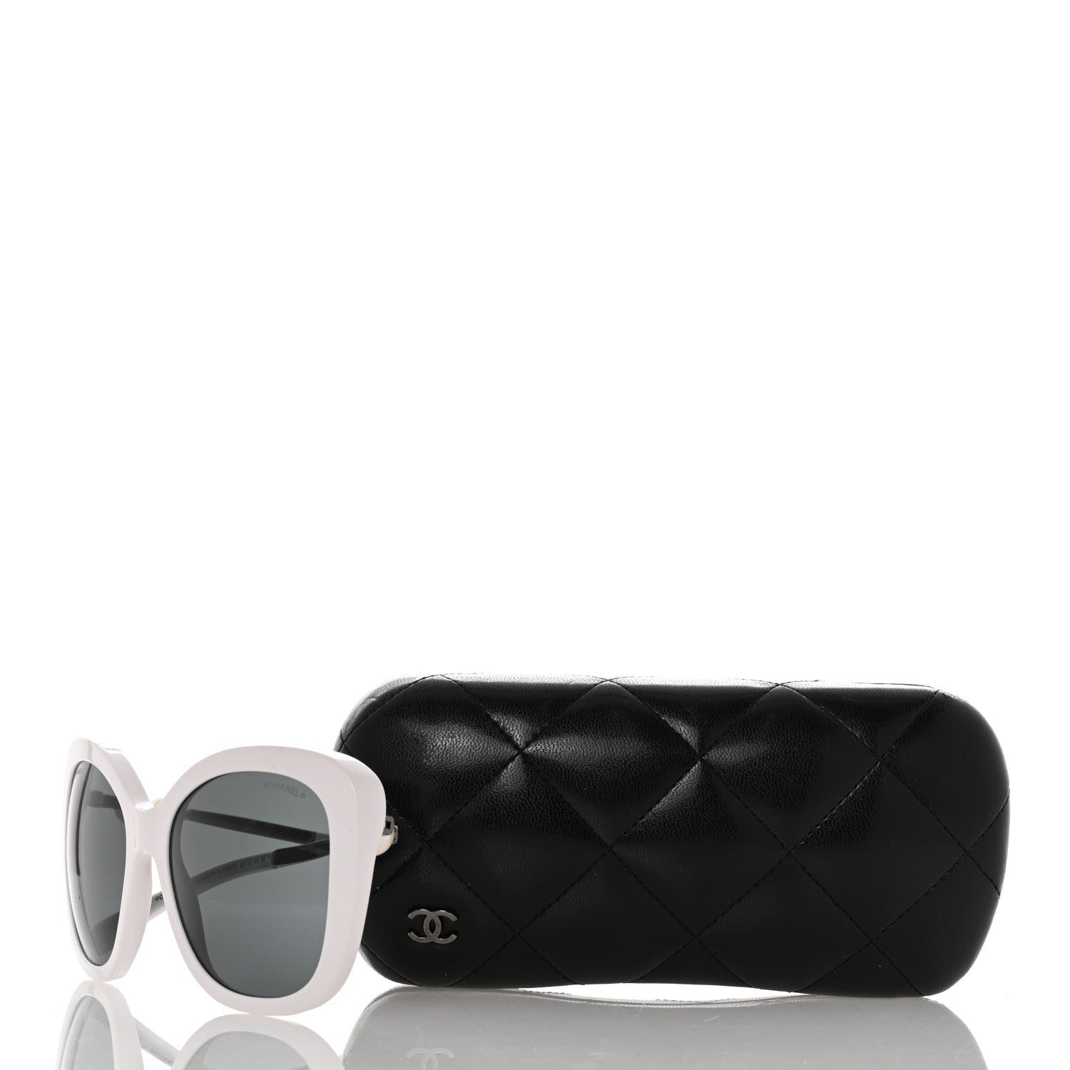 Chanel Acetate Butterfly Winter Pearl Sunglasses 5339-H White 9 of 9