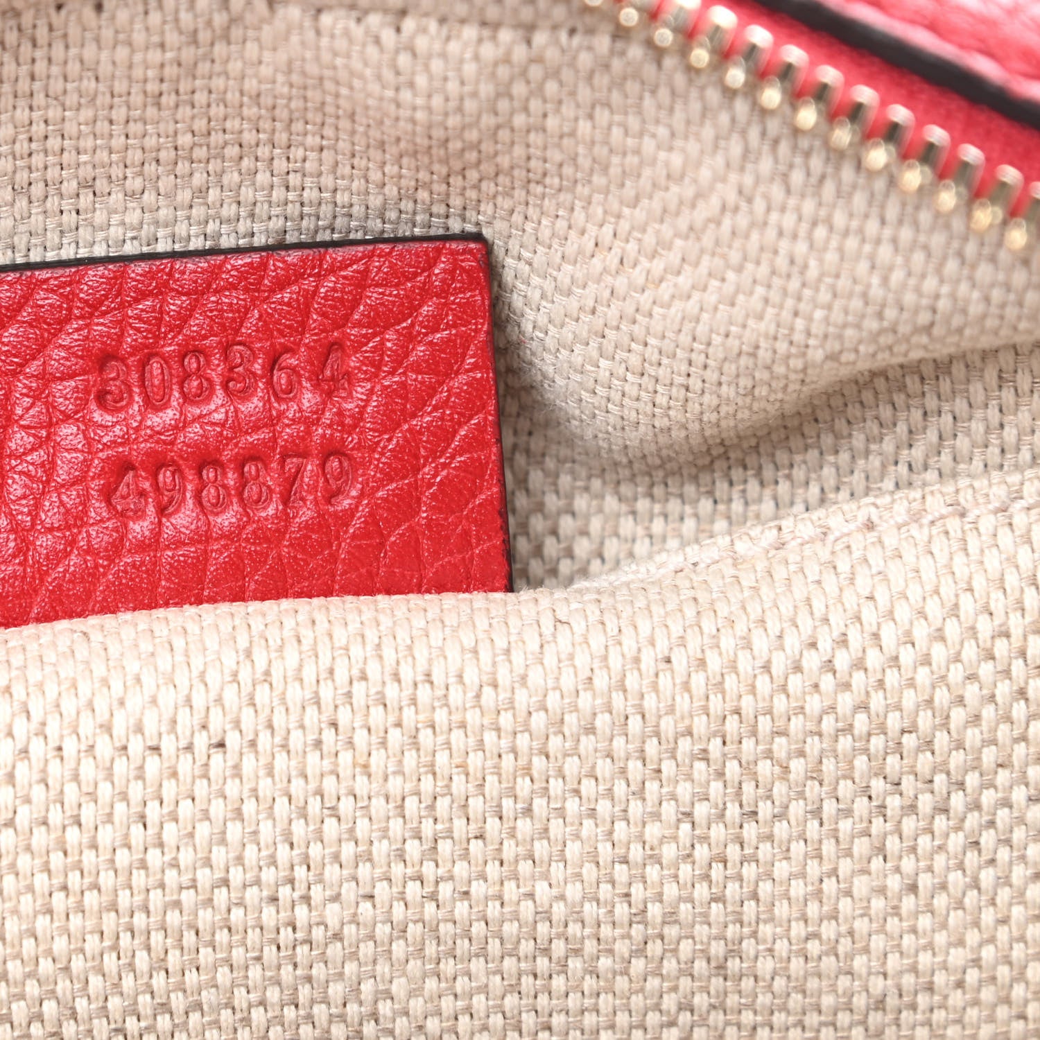 Gucci Pebbled Calfskin Small Soho Disco Bag Tabasco Red 7 of 13