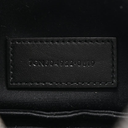 Saint Laurent Grain De Poudre Chevron Monogram Monochrome Bill Pouch Black 7 of 7