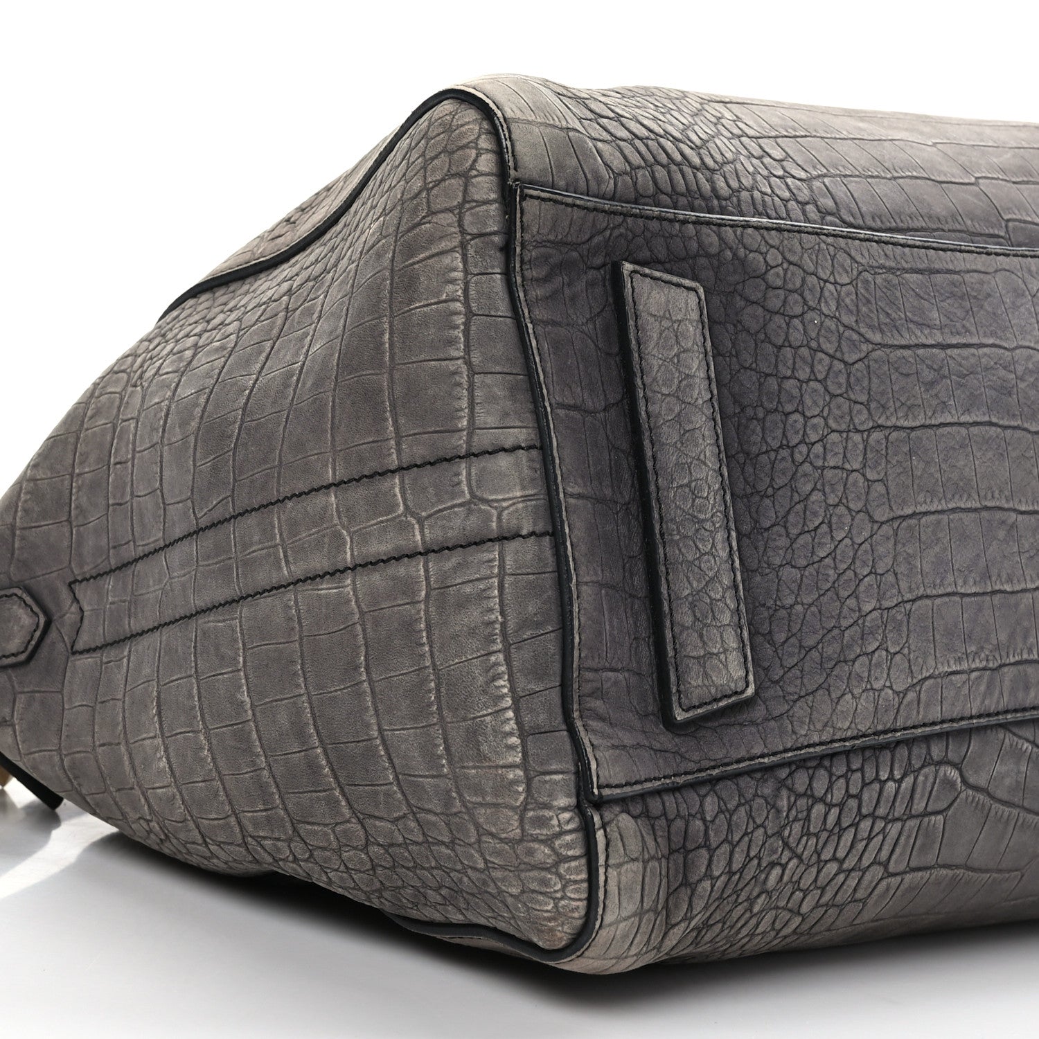 Givenchy Nubuck Crocodile Embossed Medium Antigona Washed Black 7 of 8