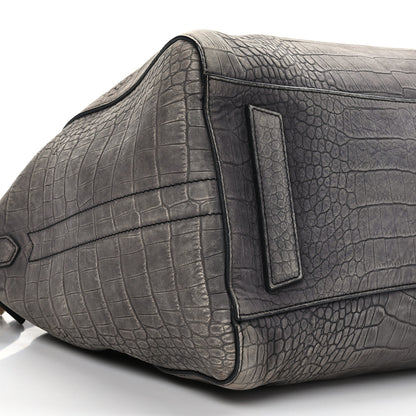Givenchy Nubuck Crocodile Embossed Medium Antigona Washed Black 7 of 8