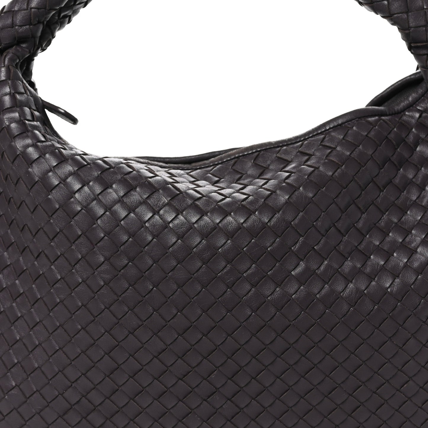 Nappa Intrecciato Large Veneta Hobo Ebano