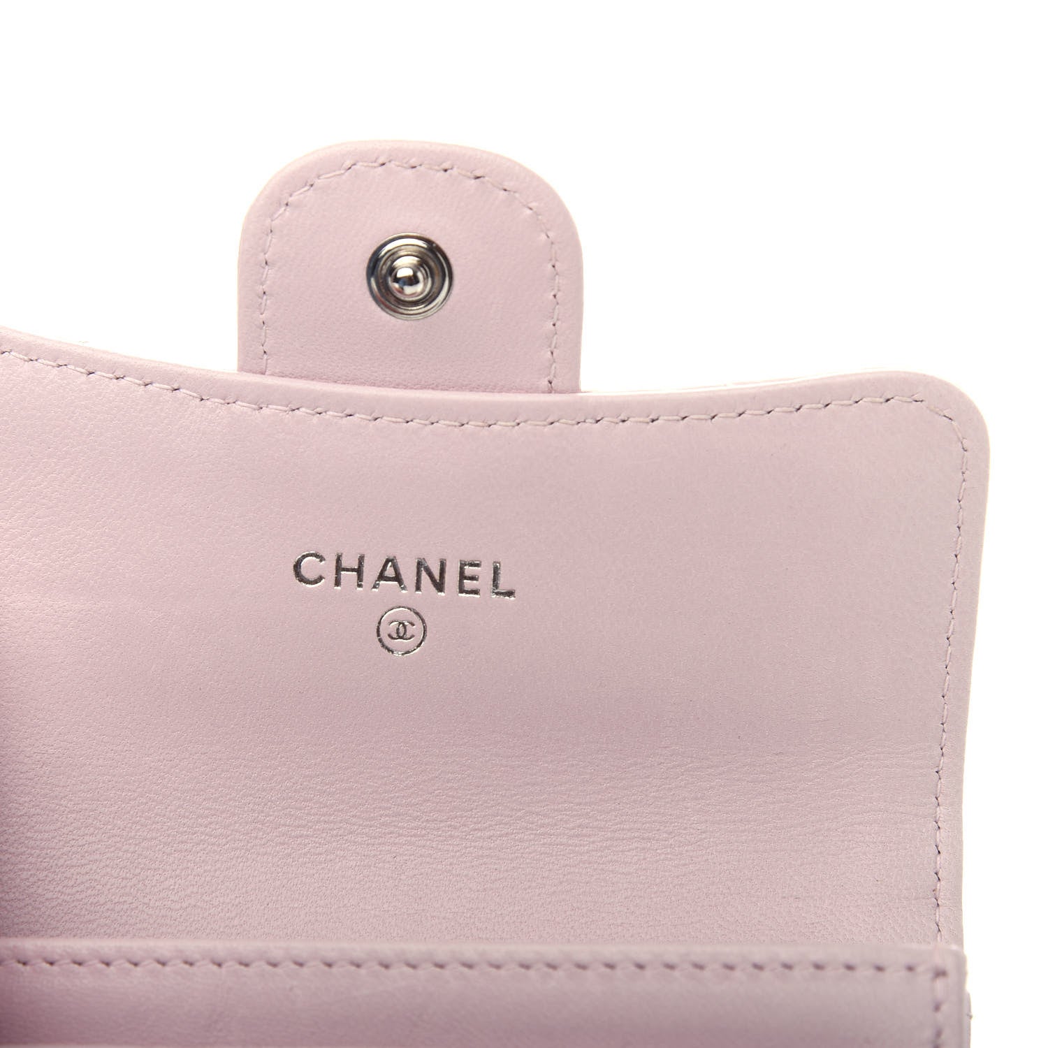 Chanel Lambskin Quilted Flap Card Holder Light Pink 6 of 9