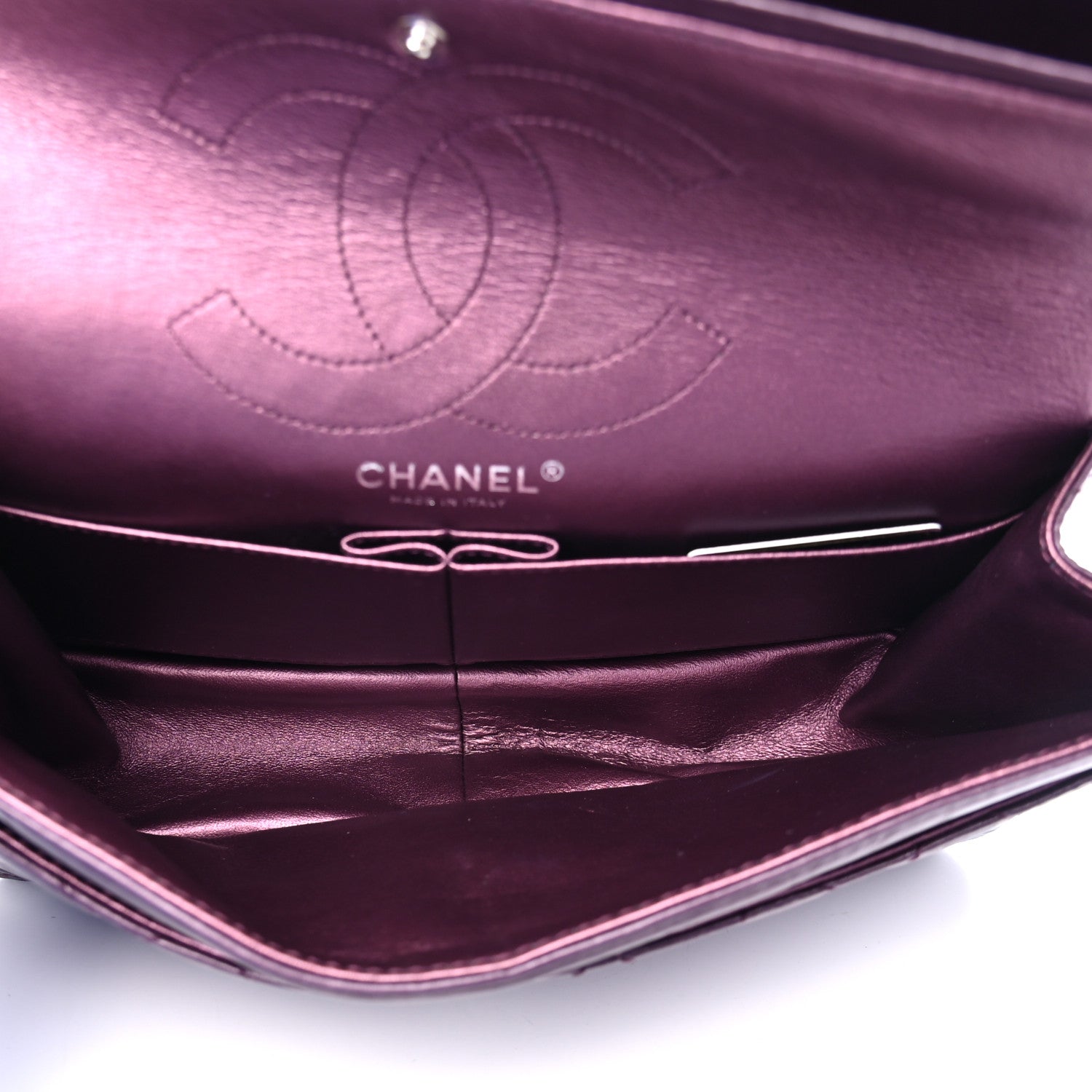 Chanel Metallic Aged Calfskin Quilted 2.55 Reissue 226 Flap Purple 4 of 4