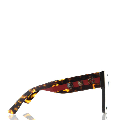 Gucci Acetate Square Frame Web Sunglasses GG0059S Black Tortoise 3 of 8