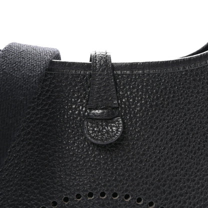 Hermes Taurillon Clemence Evelyne TPM Black 8 of 10