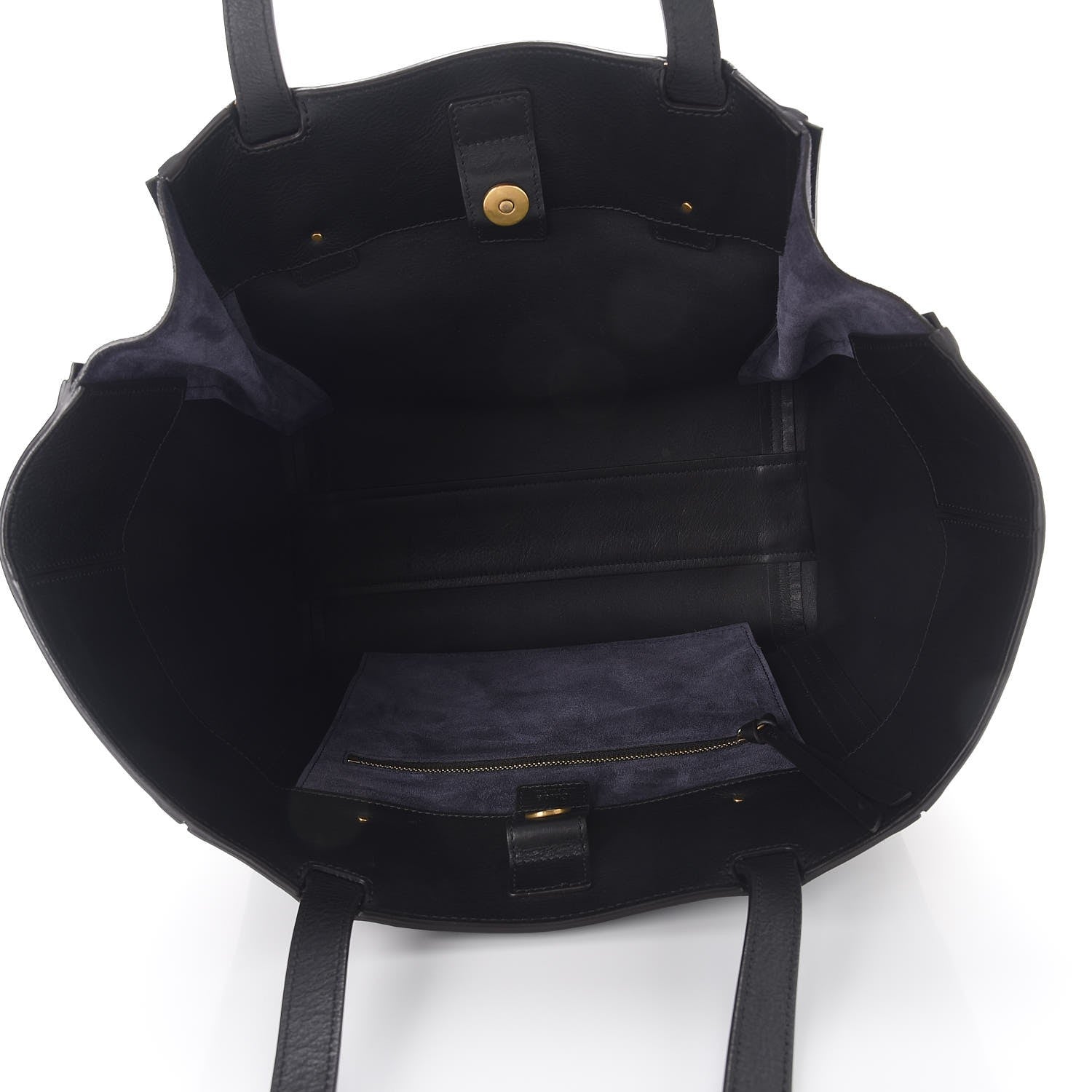 Chloe Smooth Calfskin Medium Milo Shopping Tote Black 5 of 14