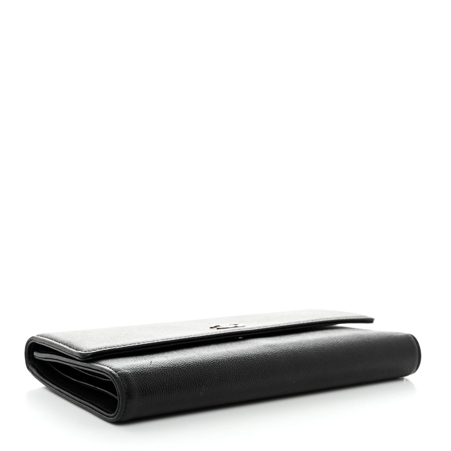 Caviar Sevruga Long Flap Wallet Black