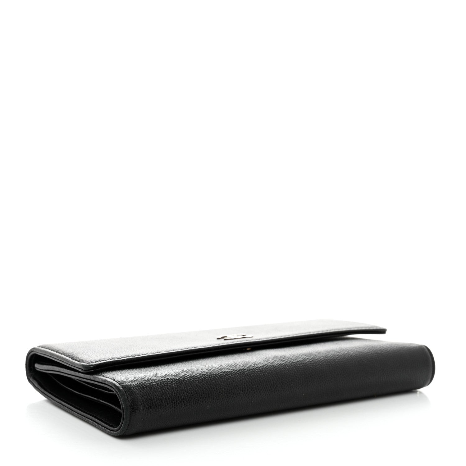 Chanel Caviar Sevruga Long Flap Wallet Black 3 of 11