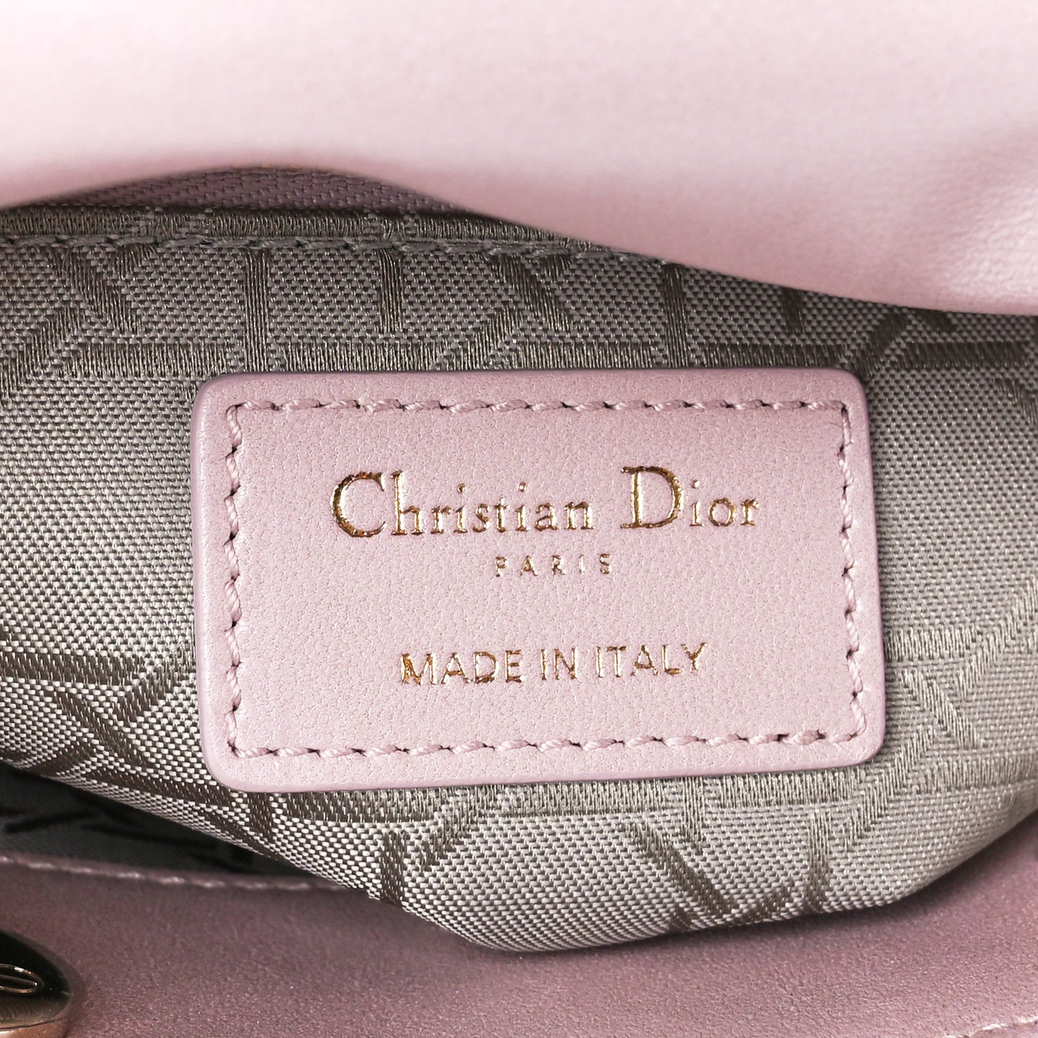 Christian Dior Metallic Lambskin Cannage Mini Lady Dior Lotus 6 of 11