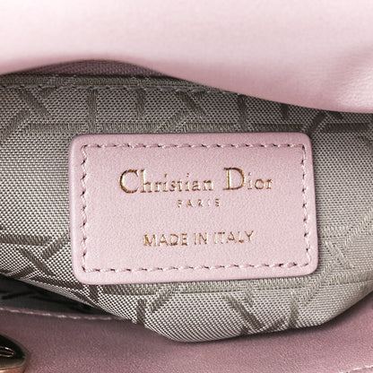 Christian Dior Metallic Lambskin Cannage Mini Lady Dior Lotus 6 of 11