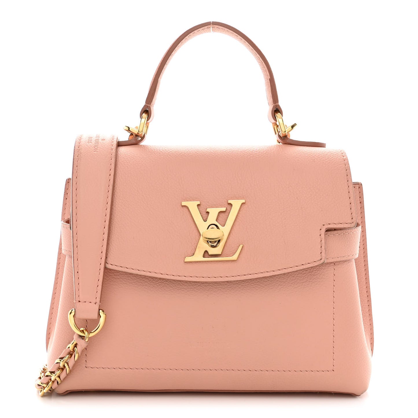 Soft Calfskin Mini Lockme Rose Trianon