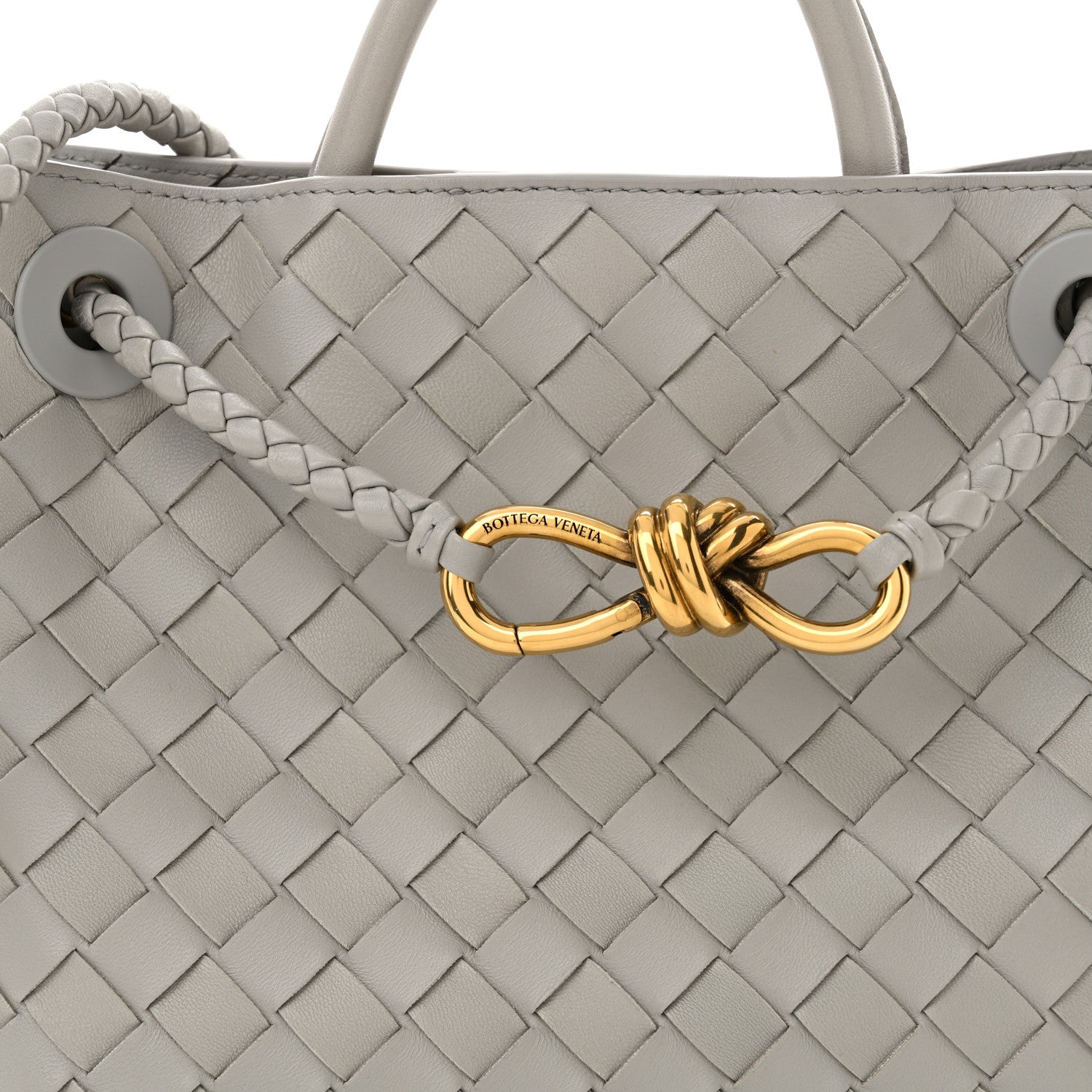 Bottega Veneta Nappa Intrecciato Small Andiamo Shoulder Bag Sterling 7 of 9