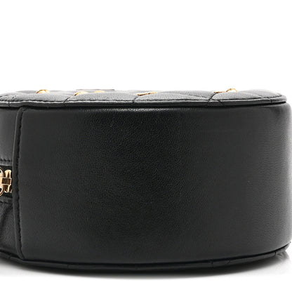 Chanel Lambskin Quilted Egyptian Amulet Round Clutch With Chain  Black 9 of 10
