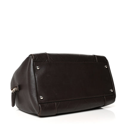 Chanel Calfskin Chevron CC All Day Long Boston Brown 3 of 13