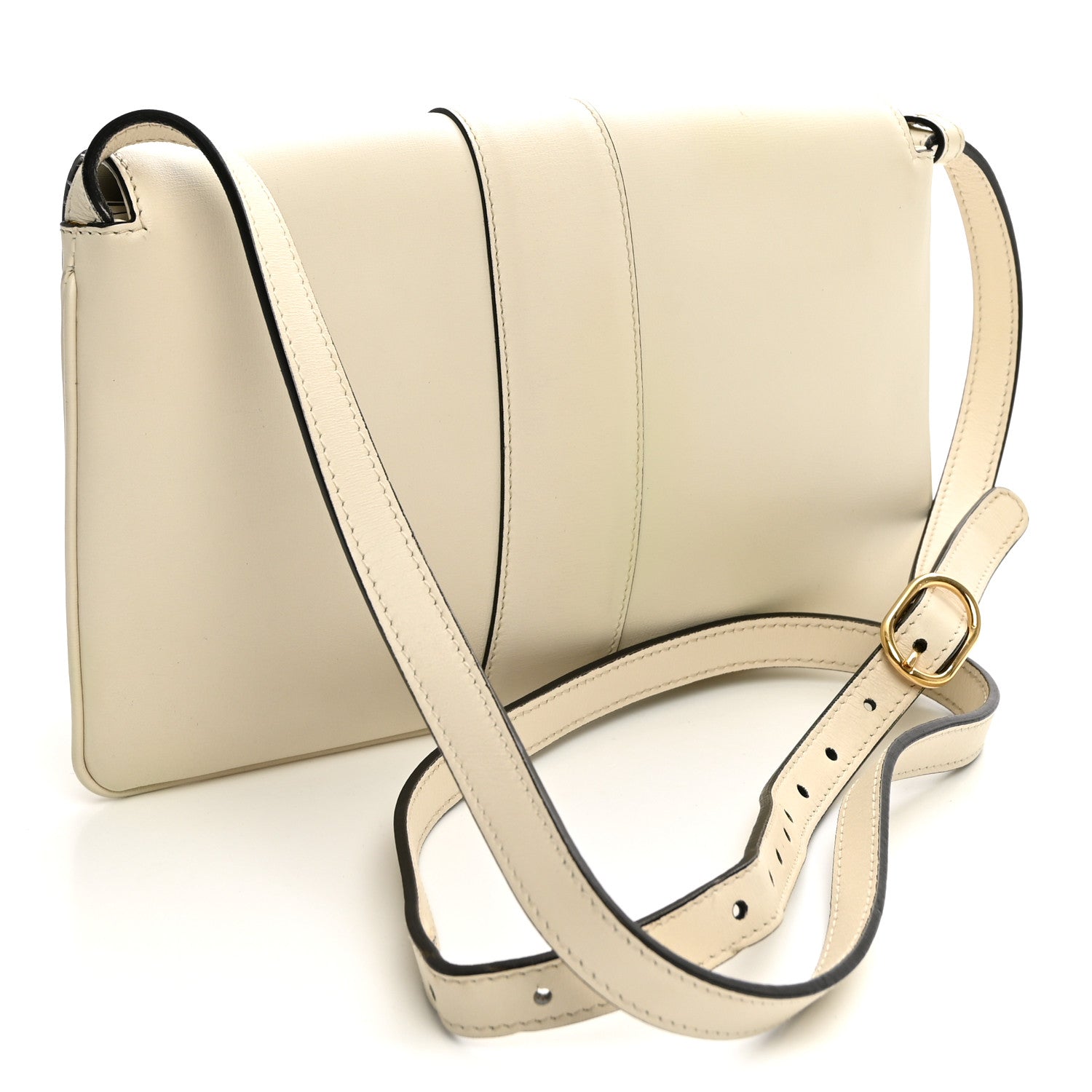 Gucci Calfskin Small Arli Flap Shoulder Bag Mystic White 3 of 12