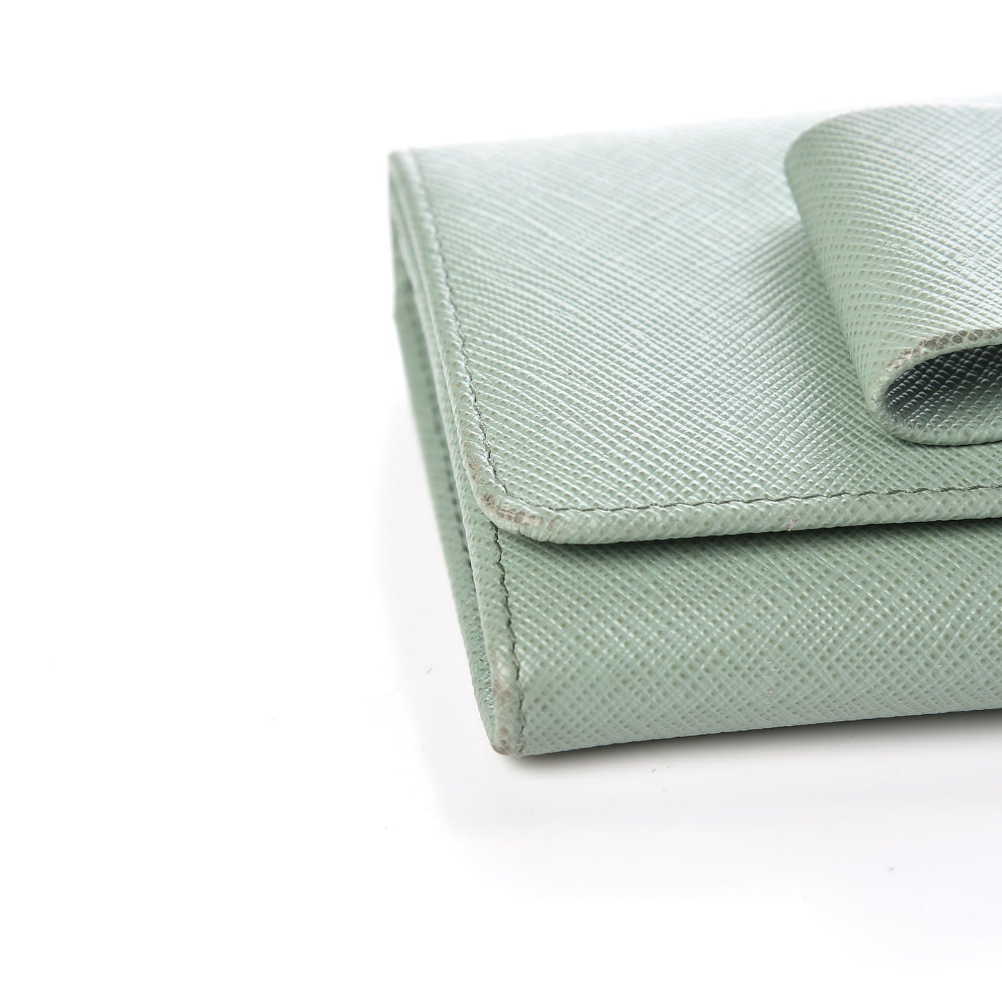 Saffiano Bow Continental Wallet Acquamarina