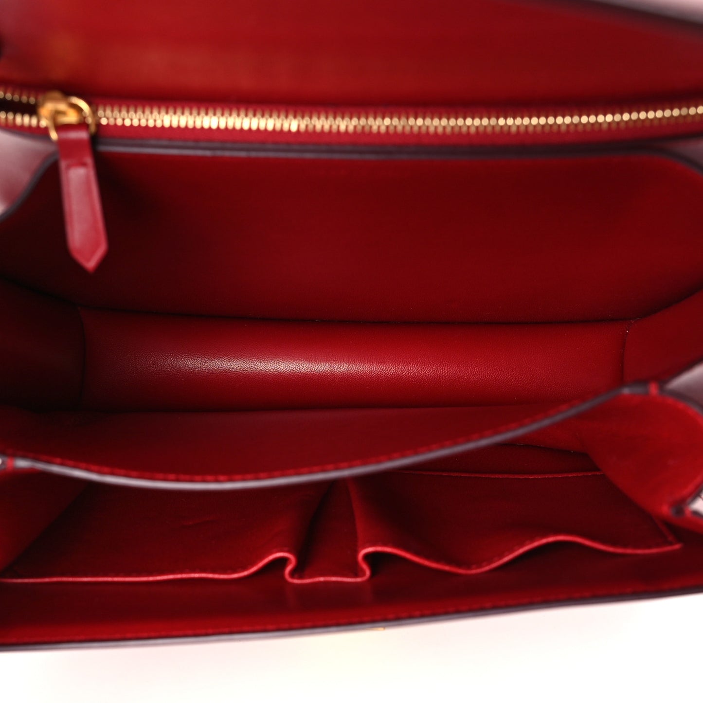 Box Calfskin Medium Classic Box Flap Bag Red