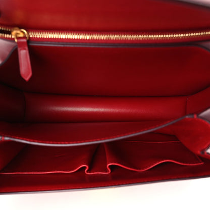 Celine Box Calfskin Medium Classic Box Flap Bag Red 5 of 10