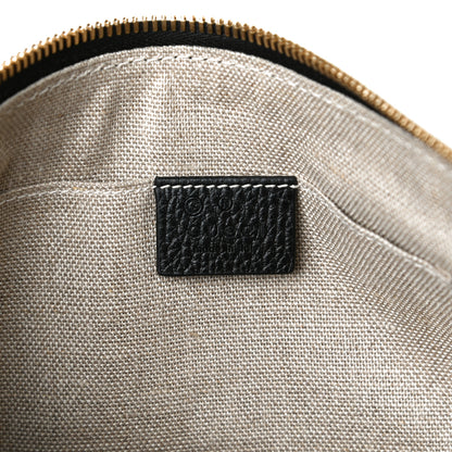 Gucci Pebbled Calfskin Large Bamboo Clutch Black 6 of 13